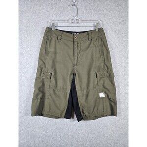 Metal Mulisha Survivor Hybrid Cargo Shorts Green Black Mesh Size 32 Moto